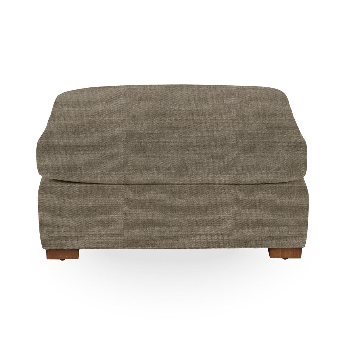 Classic Home Audrey upholstered ottoman with plush fabric, rectangular shape, and tufted top, perfect for living room decor.