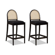 Panama - Curved Back Cane Counter Stool (Set of 2) - R&R Furniture Gallery (Fountain Valley, CA)