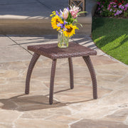 Luminant - Outdoor Side Table With Iron Frame - Brown - R&R Furniture Gallery (Fountain Valley, CA)