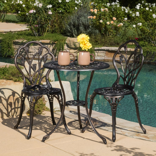 Nassau - Cast 3 Piece Bistro Set - R&R Furniture Gallery (Fountain Valley, CA)