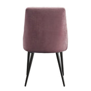 Riley - Side Chair (Set of 2) - Pink Fabric & Black - R&R Furniture Gallery (Fountain Valley, CA)