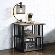Zudora - Nightstand - Antique Oak & Black - R&R Furniture Gallery (Fountain Valley, CA)