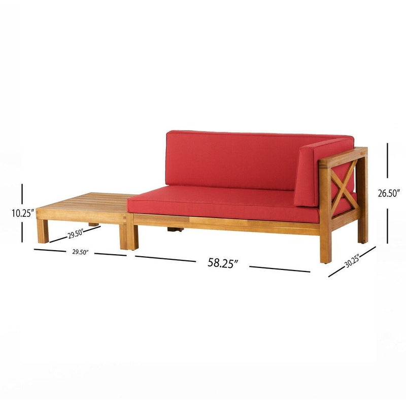 Brava - X Back Corner Bench With Coffee Table - R&R Furniture Gallery (Fountain Valley, CA)