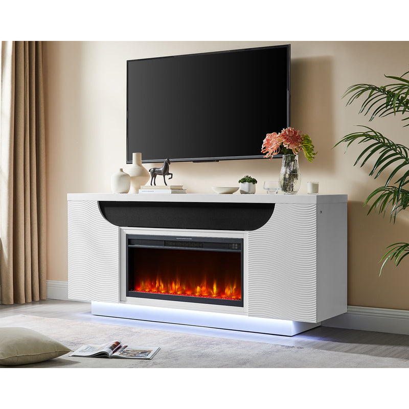 Alessia - Electric Fireplace With Multi Color LED And Flame Settings - R&R Furniture Gallery (Fountain Valley, CA)