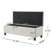 Upholstered Storage Ottoman Bench - R&R Furniture Gallery (Fountain Valley, CA)
