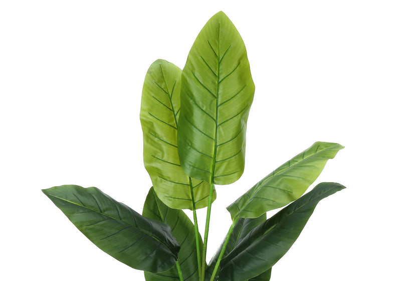 59" Tall, Artificial Plant, Strelitzia Tree, Indoor, Faux, Fake, Floor, Greenery, Potted, Real Touch, Decorative - Green / Black - R&R Furniture Gallery (Fountain Valley, CA)