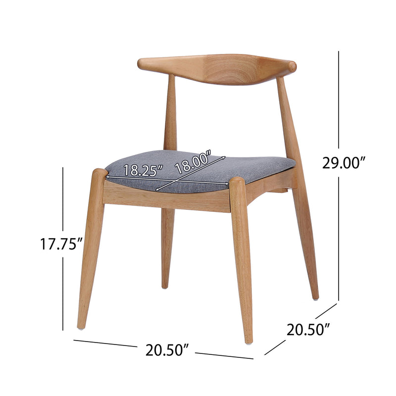 Elegant Dining Chairs With Ergonomic Backrest & Comfort Cushions (Set of 2) - R&R Furniture Gallery (Fountain Valley, CA)