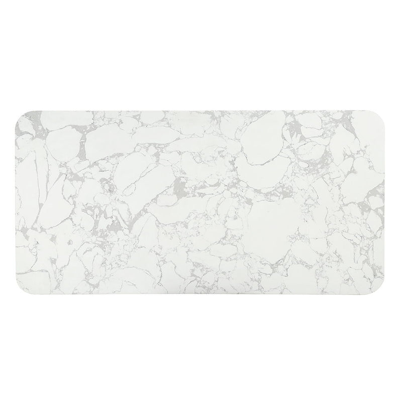 Clayten - Dining Table With Marble Top - White Natural Marble Top & Espresso - R&R Furniture Gallery (Fountain Valley, CA)