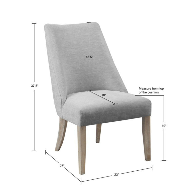 Winfield - Upholstered Dining Chair (Set of 2) - Light Gray - R&R Furniture Gallery (Fountain Valley, CA)