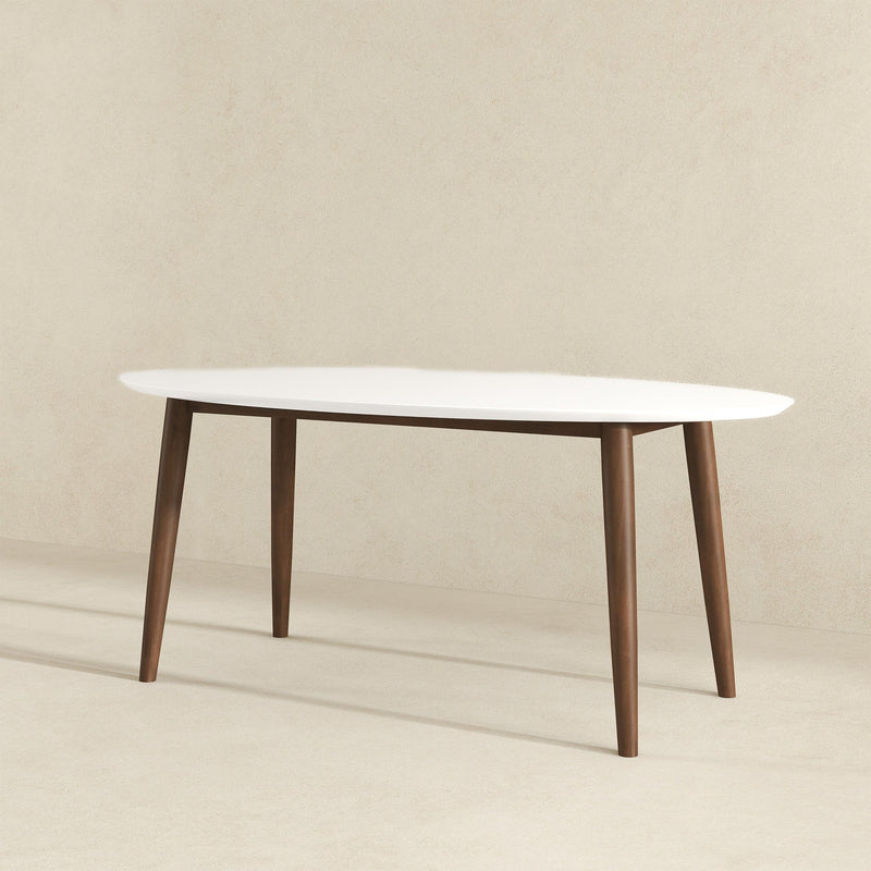 Ada - Mid-Century Modern Style Oval Dining Table - R&R Furniture Gallery (Fountain Valley, CA)