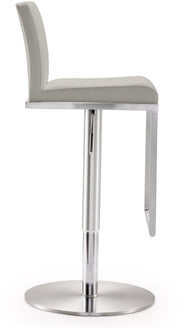 TOV Furniture Amalfi adjustable height barstool with wooden seat and metal base, modern design suitable for kitchen or bar area.