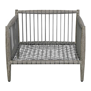 Borneo - Outdoor Lounge Chair - White / Dark Gray