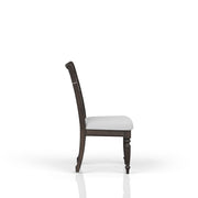 Upholstered Seat Ladderback Side Chair (Set of 2) - Coffee - R&R Furniture Gallery (Fountain Valley, CA)