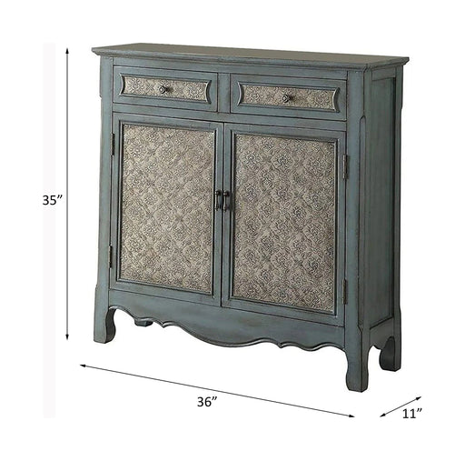 Winchell - 35" Console Cabinet - Antique Blue - R&R Furniture Gallery (Fountain Valley, CA)