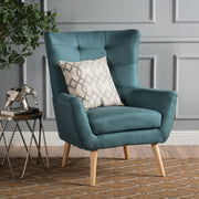 Club Chair With Rubberwood Legs - R&R Furniture Gallery (Fountain Valley, CA)