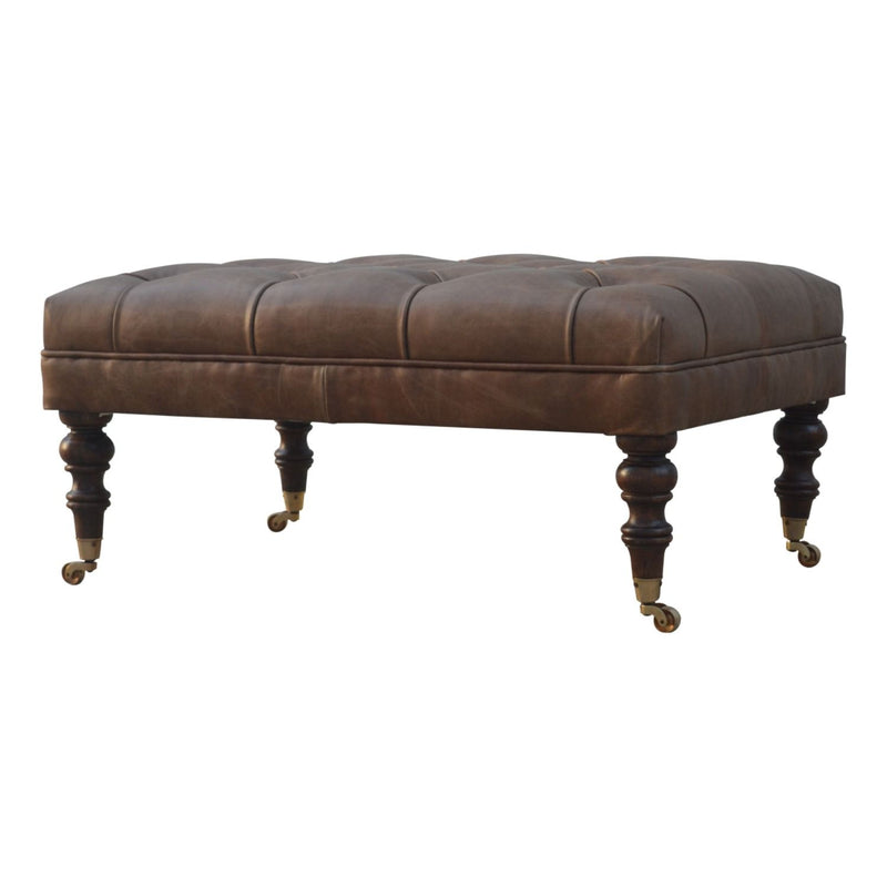 Buffalo - Ottoman With Castor Legs - R&R Furniture Gallery (Fountain Valley, CA)