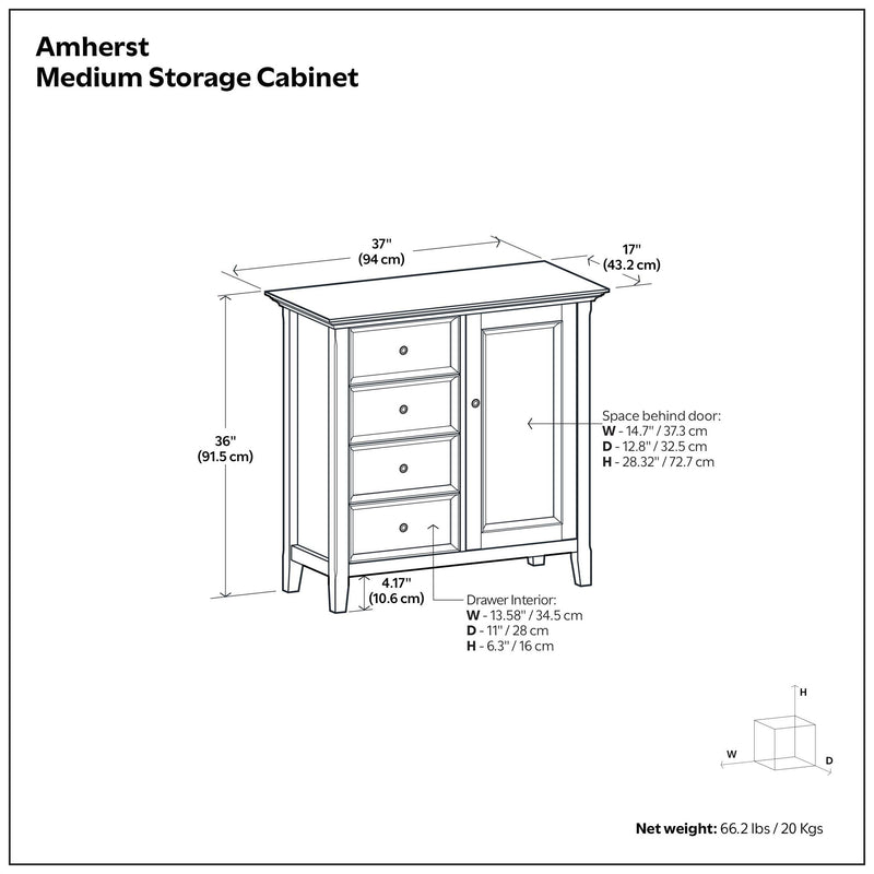Amherst - Handcrafted Medium Storage Cabinet - R&R Furniture Gallery (Fountain Valley, CA)