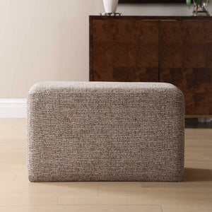 Kelce - Woven Checkered Ottoman - Brown