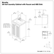 Murphy - Laundry Cabinet & Faucet And Stainless Steel Sink - R&R Furniture Gallery (Fountain Valley, CA)