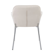 Pair of Lumi Source Daniella contemporary modern dining chairs with sleek design and upholstered seats, set of two.