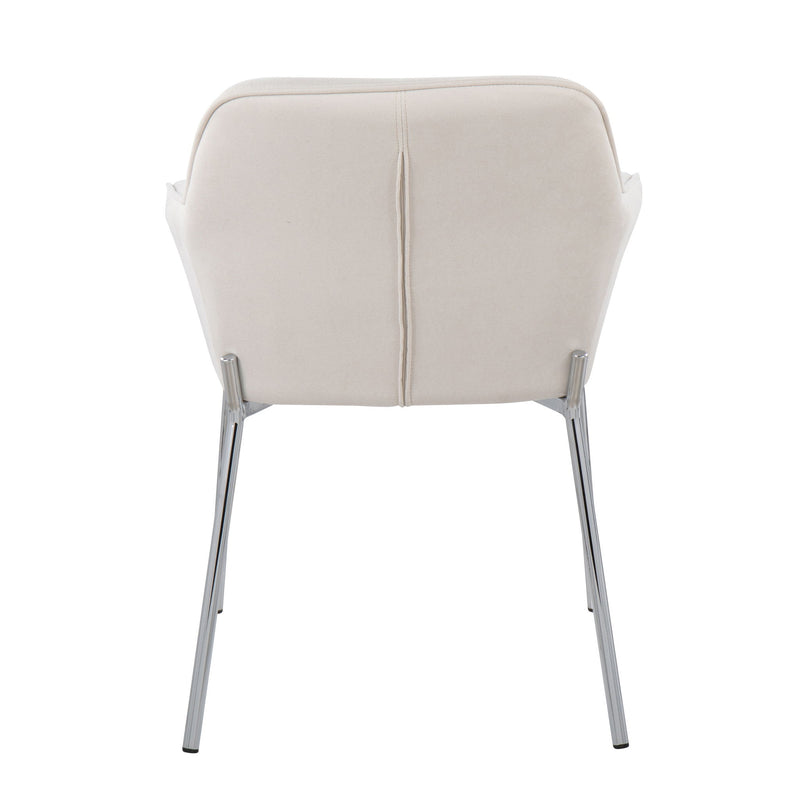 Pair of Lumi Source Daniella contemporary modern dining chairs with sleek design and upholstered seats, set of two.