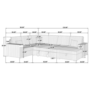 Thurston - Storage Sectional Sofa With Pop Up Bed
