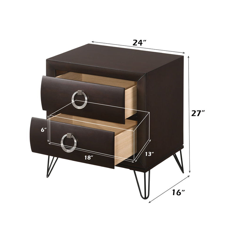 Tablita - Nightstand - Dark Merlot - R&R Furniture Gallery (Fountain Valley, CA)