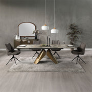 Malika - Ceramic Top Server - Copper Cross Brushed - R&R Furniture Gallery (Fountain Valley, CA)