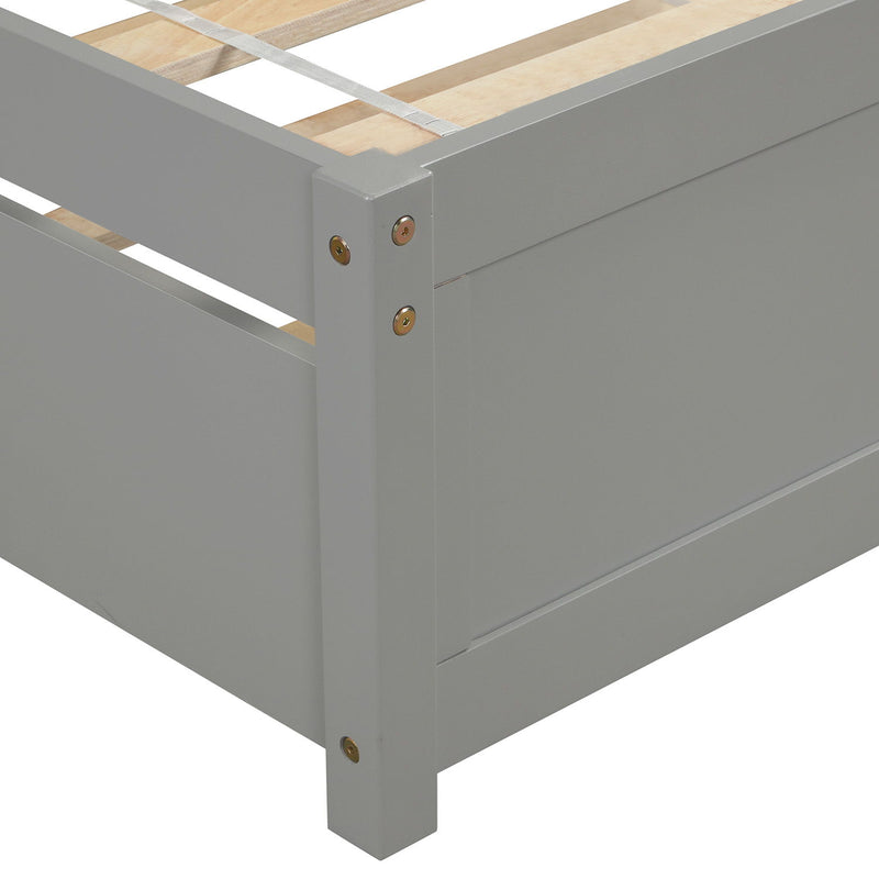 Platform Bed Wood Bed Frame With Trundle - R&R Furniture Gallery (Fountain Valley, CA)