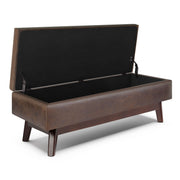 Owen - Upholstered Rectangular Storage Ottoman - R&R Furniture Gallery (Fountain Valley, CA)