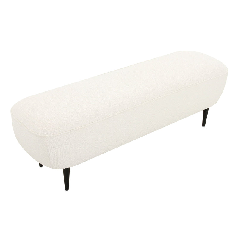 Denise - Boucle Bench - Cream - R&R Furniture Gallery (Fountain Valley, CA)