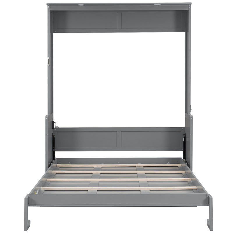 Murphy Bed With Desk, LED Lights & USB Charging Station - R&R Furniture Gallery (Fountain Valley, CA)
