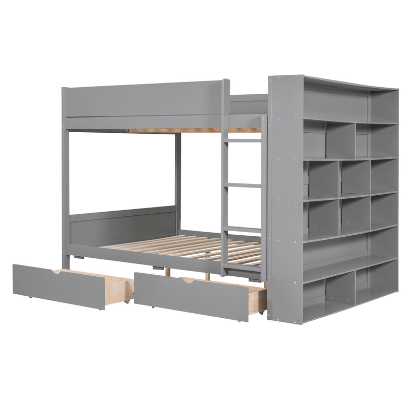 Bunk Bed With 2 Drawers And Multi Layer Cabinet - R&R Furniture Gallery (Fountain Valley, CA)