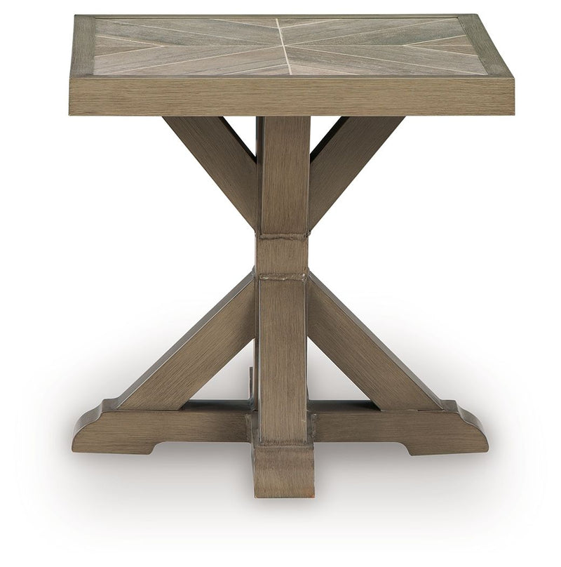 Laguna Heights - Square End Table - Beige - R&R Furniture Gallery (Fountain Valley, CA)