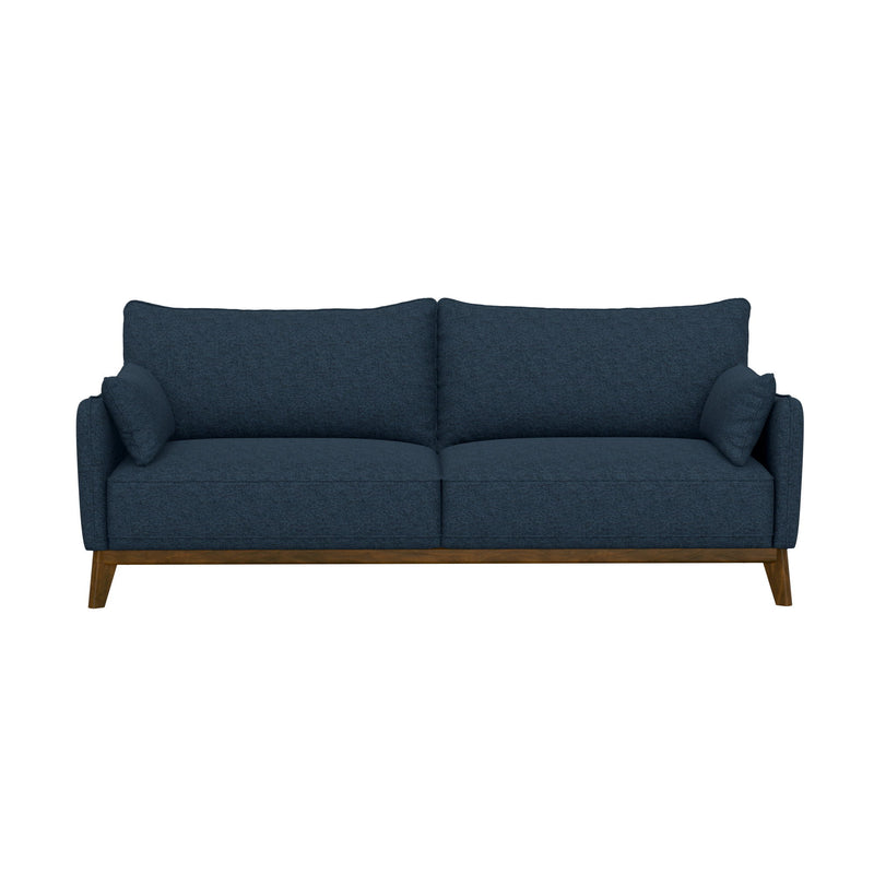 Sofa Wide With Attached Legs - Blue - R&R Furniture Gallery (Fountain Valley, CA)