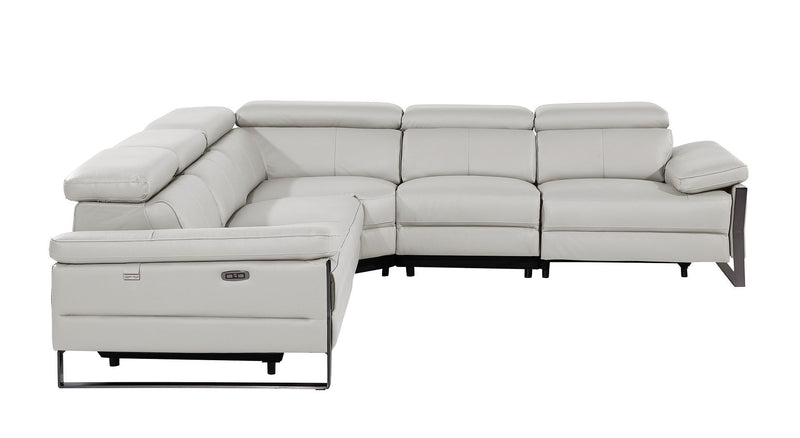 1246 - 5-Piece L-Shaped Modular Power Reclining Sectional With Power Headrests