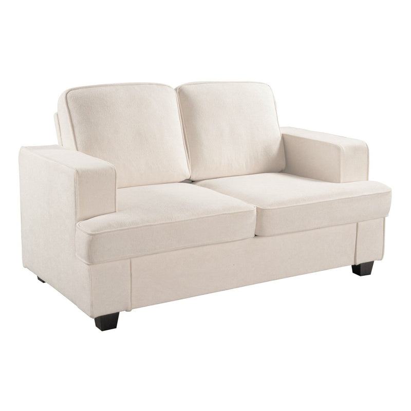 Modern Loveseat, Comfortable 2 Seater Couch With Deep Seating, Loose Back Cushions, Wide Arms - R&R Furniture Gallery (Fountain Valley, CA)