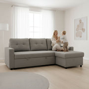 Convertible L Shaped Sectional Sleeper Sofa Bed, Saving Pull Out Couch - R&R Furniture Gallery (Fountain Valley, CA)