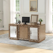 Orianne - Executive Writing Desk - Antique Gold - R&R Furniture Gallery (Fountain Valley, CA)