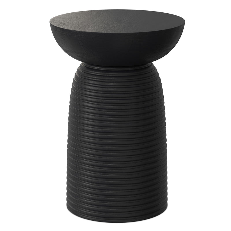 Boyd - Ribbed Accent Table - Black - R&R Furniture Gallery (Fountain Valley, CA)