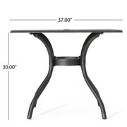 Enchantia - Outdoor Square Dining Table With Weave Tabletop And Flared Legs - Copper - R&R Furniture Gallery (Fountain Valley, CA)