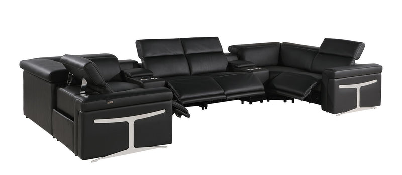 1126 - 8-Piece U-Shaped Sectional Sofa In With 4 Power Recliners & Power Headrest