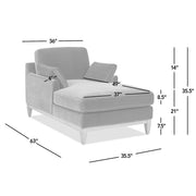 Pasadena - Modern Farmhouse Chaise Lounge Chair - Olive Green - R&R Furniture Gallery (Fountain Valley, CA)