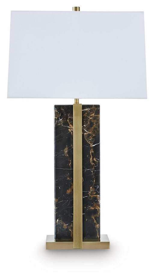 Neonish - Marble Table Lamp - Black / Gold Finish - R&R Furniture Gallery (Fountain Valley, CA)