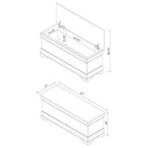 Chest With Curved Moldings And Bracket Feet - Brown