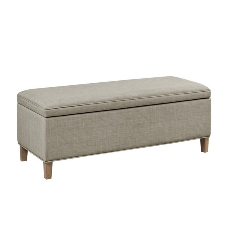 Caymus - Rectangular Soft Close Storage Bench - Light Gray - R&R Furniture Gallery (Fountain Valley, CA)