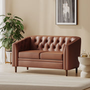 Sophisticated Loveseat With Diamond Stitched Detailing - R&R Furniture Gallery (Fountain Valley, CA)