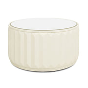 Facino - Round Storage Coffee Table - White Birch - R&R Furniture Gallery (Fountain Valley, CA)