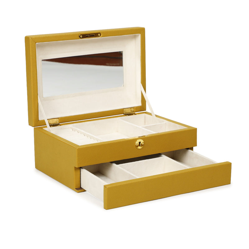 Knox - Vegan Leather Contract-Grade Jewelry Box - Mustard Yellow - R&R Furniture Gallery (Fountain Valley, CA)