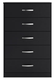 Finch - Five Drawer Chest - 46" Height - Black - R&R Furniture Gallery (Fountain Valley, CA)